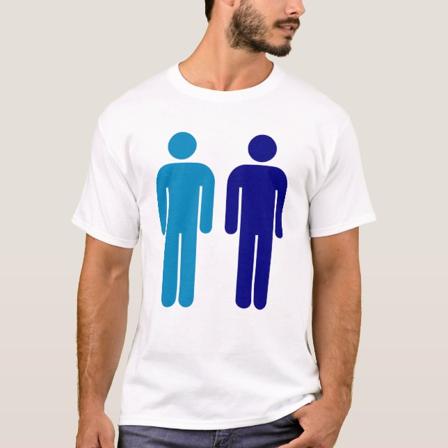 T-shirt Homens do azul do orgulho gay dos meninos somente (Frente)