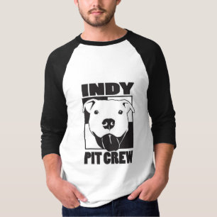 T-shirt Homens do grupo de poço de Indy 3/4 de Raglan da