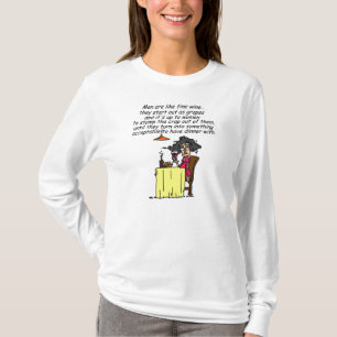 T-shirt Homens e Inglês Humor do Vinho