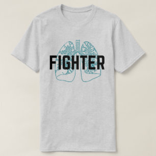 T-shirt Homens pulmonars do lutador azuis