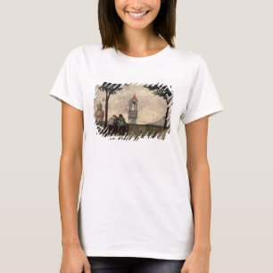 T-shirt Homens que olham sobre uma parede, da visitação