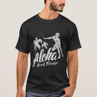 T-shirt homme. Aloha. Beach paradise. Hawaï