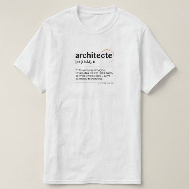 T-shirt homme Architecte (Frente do Design)