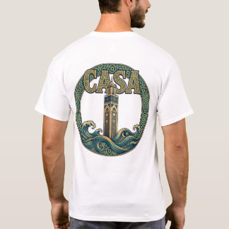 T-shirt homme blanc à motif illustré au dos