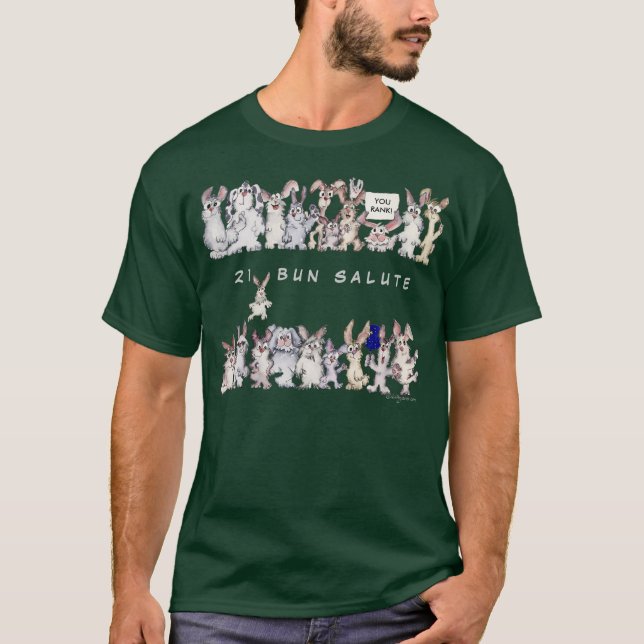 T-shirt Honra engraçada de 21 coelhos dos desenhos (Frente)