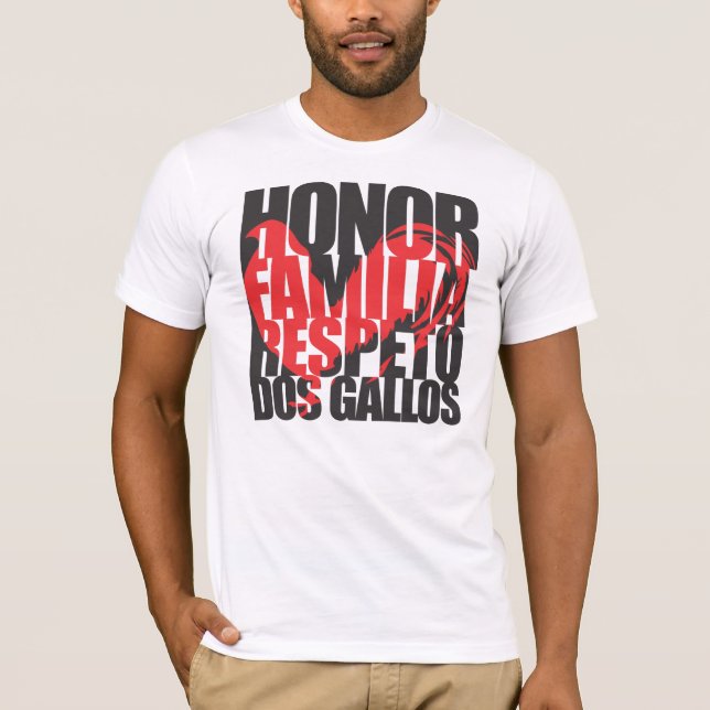 T-shirt Honra| Família| Respeitante| Tee do Galos (Frente)