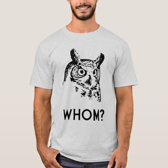 T-shirt Hoo que quem coruja da gramática (Frente)