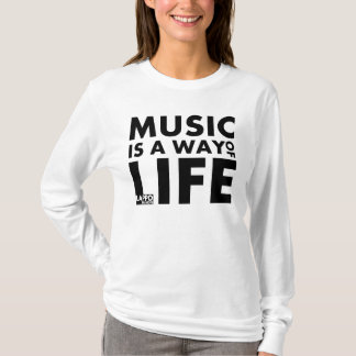 T-shirt Hoodie: A música é um modo de vida
