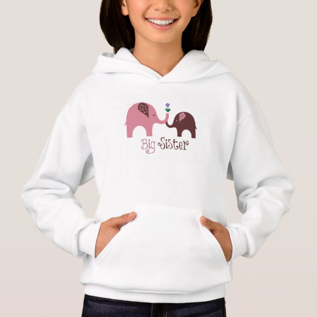 T-shirt Hoodie da irmã mais velha (Frente)