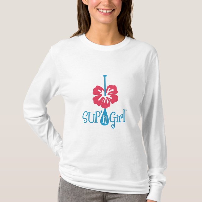 T-shirt Hoodie da menina de n do SUP '.  Amor para (Frente)