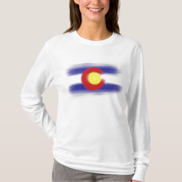T-shirt Hoodie das senhoras da bandeira de Colorado