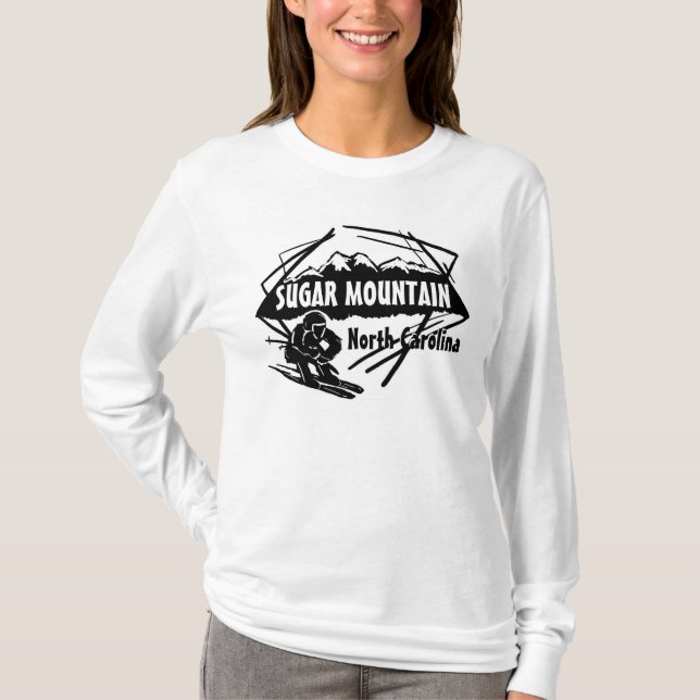 T-shirt Hoodie das senhoras de North Carolina da montanha (Frente)