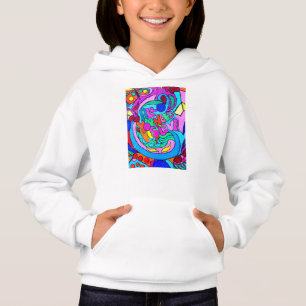 T-shirt Hoodie de amor hippie dos anos 70