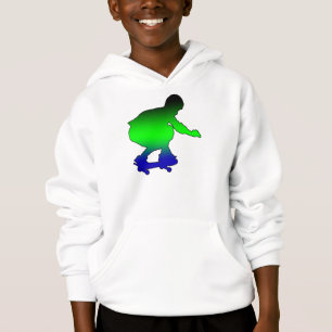 T-shirt Hoodie de néon dos meninos do skater