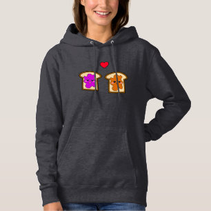T-shirt Hoodie do amor da manteiga e da geléia de amendoi
