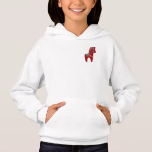 T-shirt Hoodie do cavalo do Dala da menina