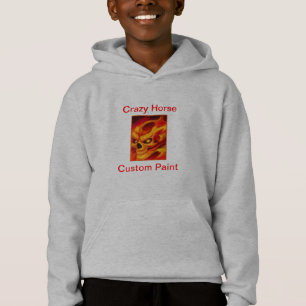 T-shirt Hoodie do crânio do fogo dos miúdos