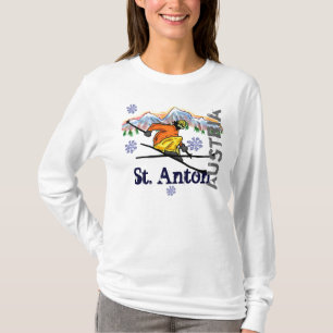 T-shirt Hoodie do esqui de Anton Áustria do santo