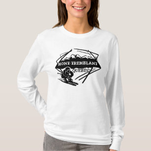 T-shirt Hoodie do esqui de Mont Tremblant Quebeque Canadá