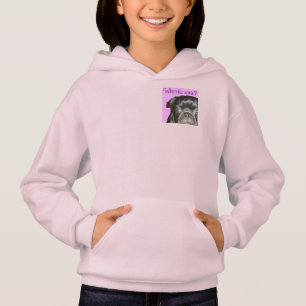 T-shirt Hoodie do fecho de correr do velo da menina de