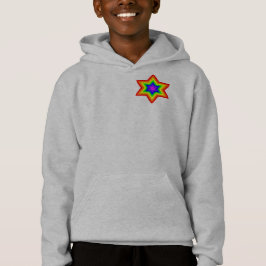 T-shirt Hoodie do fecho de correr do velo dos meninos