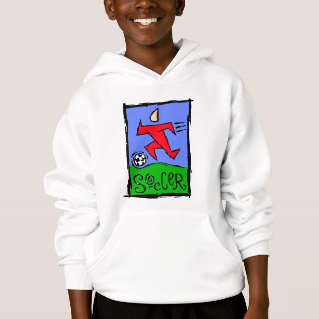 T-shirt Hoodie do futebol (Frente)