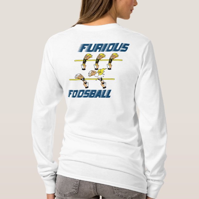 T-shirt Hoodie furioso da série de Foosball (Verso)