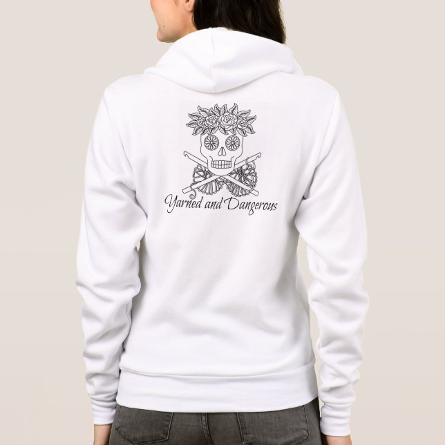 T-shirt Hoodie Yarned e perigoso do açúcar (Verso)