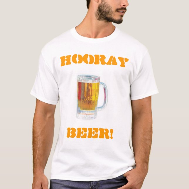 T-shirt hooray cerveja (Frente)