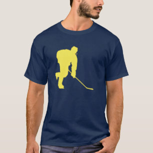 T-SHIRT HÓQUEI AZUL E DOURADO