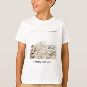 T-shirt Hora da Corrida dos Lemmings Divertido