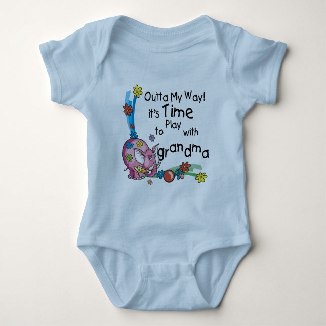 T-shirt Hora de brincar com a avó (Frente)