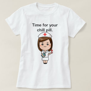 T-shirt Hora de sua pílula de resfriamento