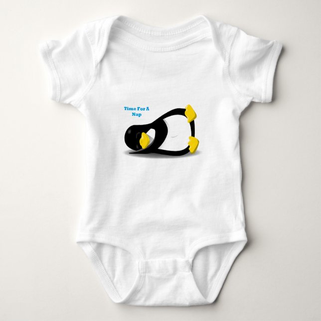 T-shirt Hora para um pinguim da sesta (Frente)
