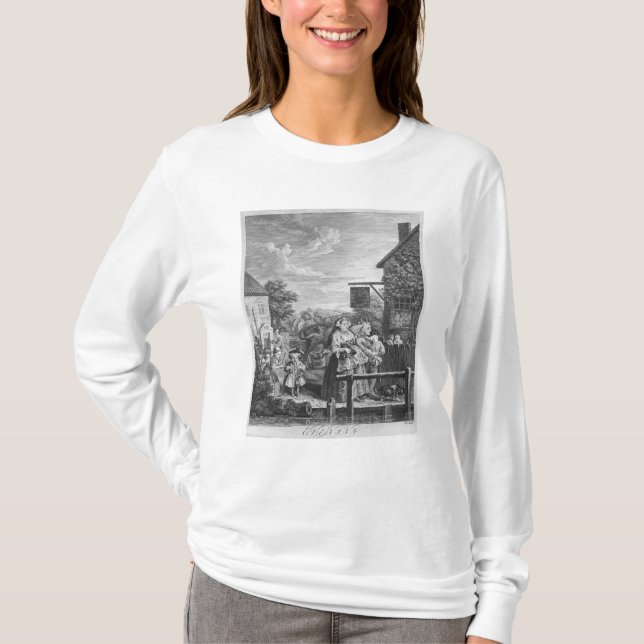 T-shirt Horas do dia, noite, 1738 (Frente)
