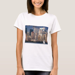 T-shirt Horizonte de Nova York e o rio Hudson em Manhattan