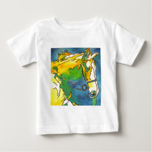 T-shirt "Horse and Bridle Colorful Black Outline Art" #ho