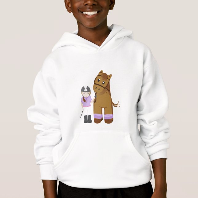 T-shirt Horse and girl - Menina e cavalo (Frente)