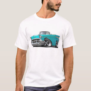 T-shirt Hot rod 1957 do Convertible de turquesa de Chevy
