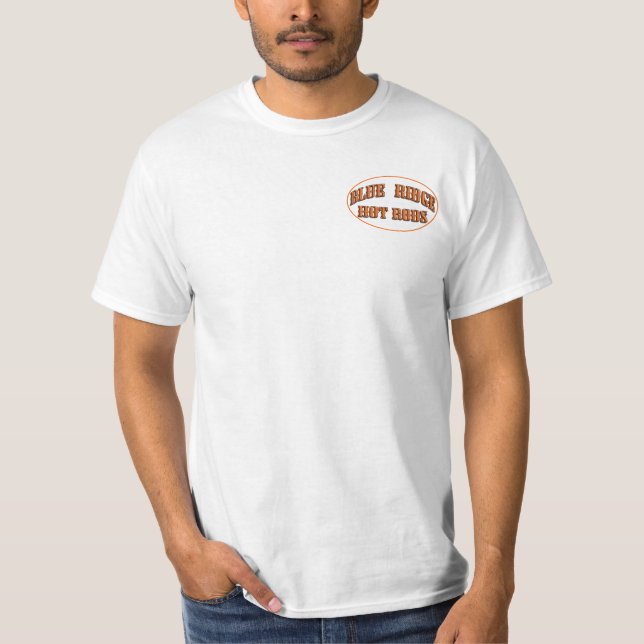 T-shirt Hot rod azuis de Ridge (Frente)