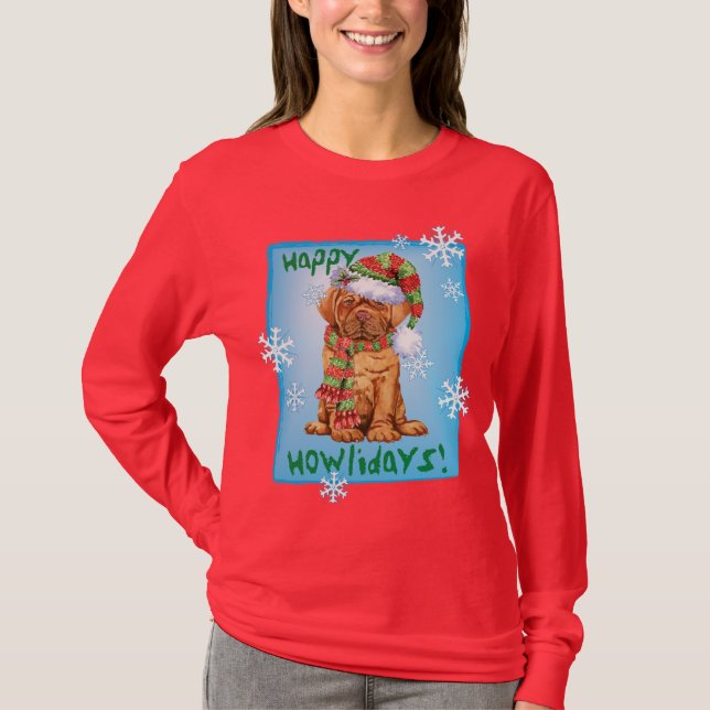 T-shirt Howliday feliz Dogue (Frente)