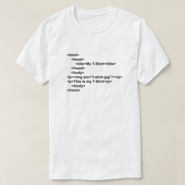 T-Shirt html (Frente do Design)