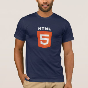 T-shirt HTML5 azul escuro