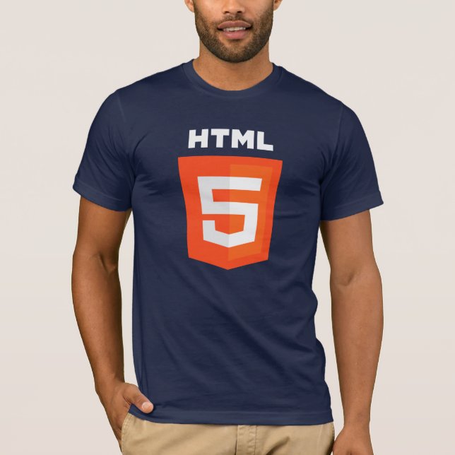 T-shirt HTML5 (no t-shirt escuro) (Frente)