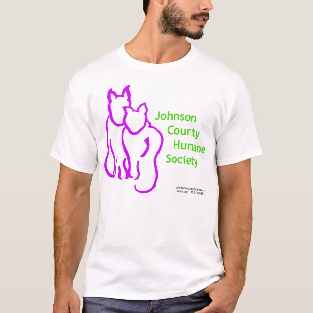 T-shirt humano da sociedade do Condado de Johnson (Frente)