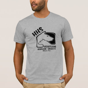 T-shirt humano da sociedade do coração