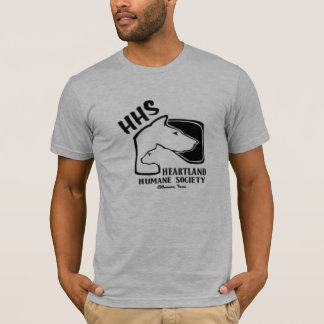 T-shirt humano da sociedade do coração