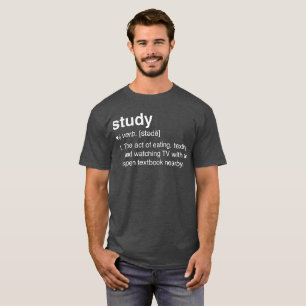 T-shirt Humor da escola da definição do estudo