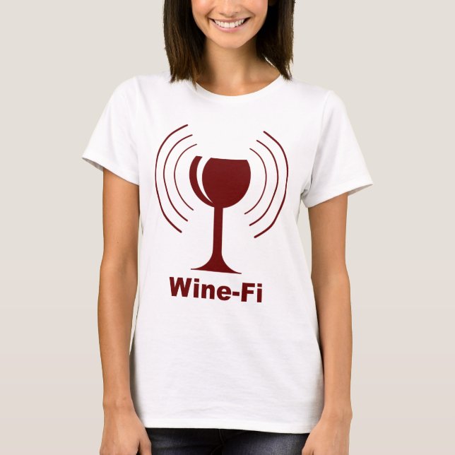 T-shirt Humor de Vinho-Fi (Frente)