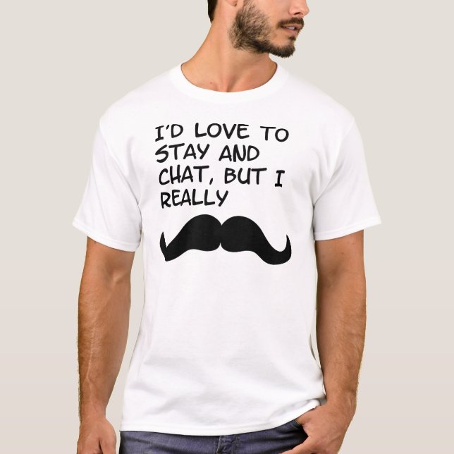 T-shirt Humor do bigode (Frente)